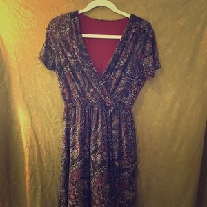Large wrap dress.